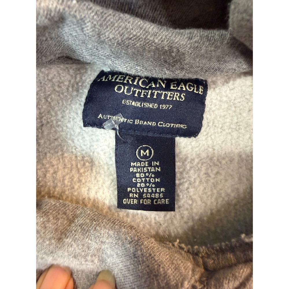 Vintage American Eagle Snowboarding Hoodie Men Medium Gray Y2K Streetwear - Picture 3 of 7